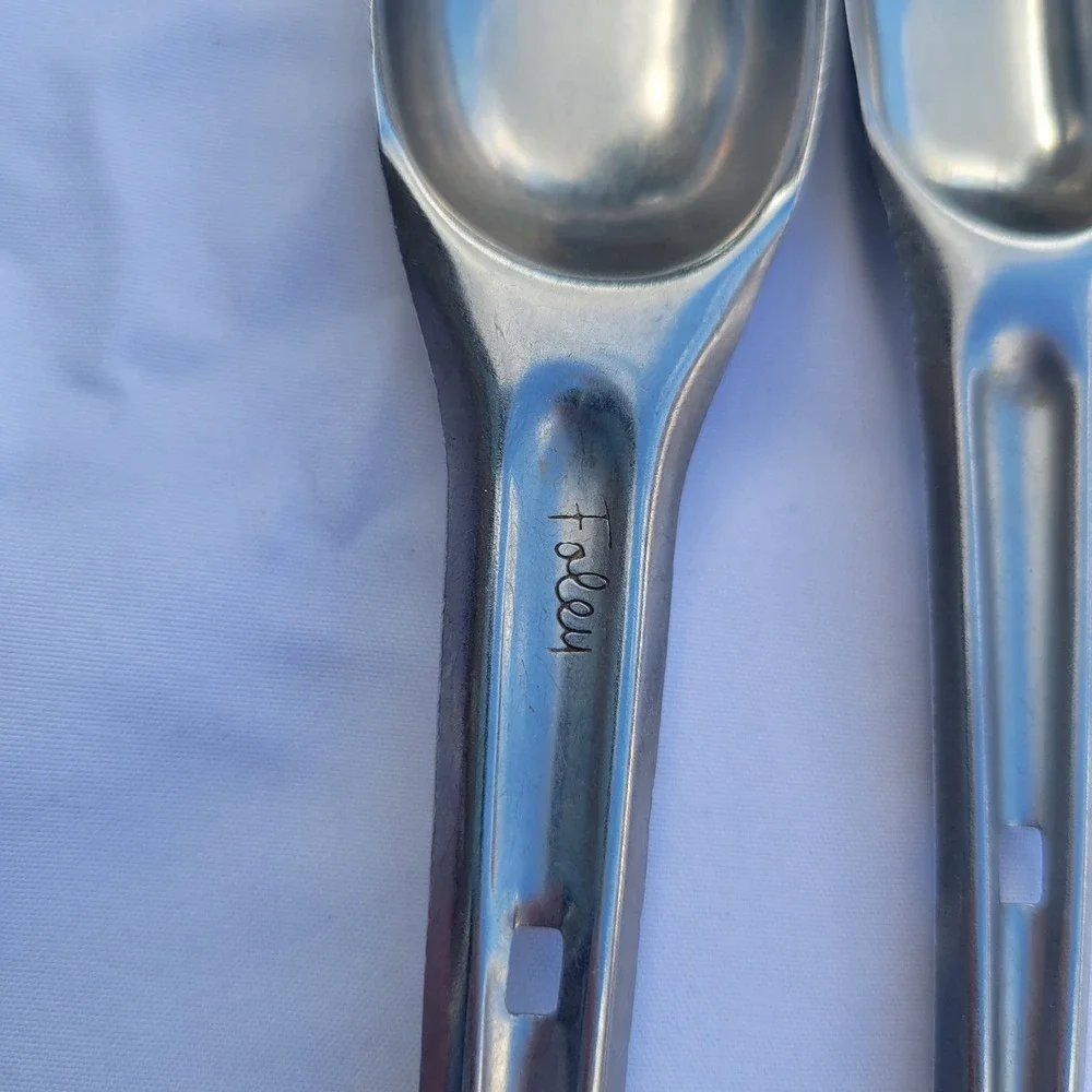 Vintage Foley Stainless Steel Nesting Measuring Spoons Set of 3 Long Handle